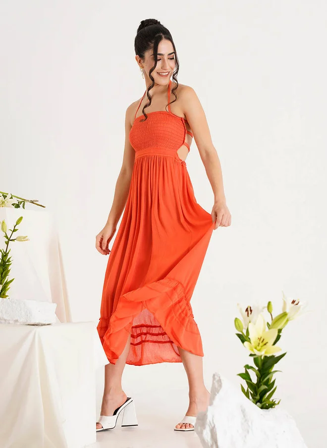 PRIZO PRIZO Shoulder Straps Fit & Flare Midi Dress